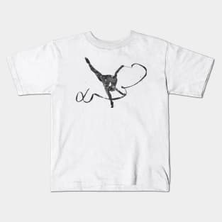 Rhythmic gymnastics black and white Kids T-Shirt